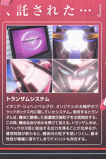 ガンダムエクシア トランザムモード (HG) (ガンプラ) 解説3
