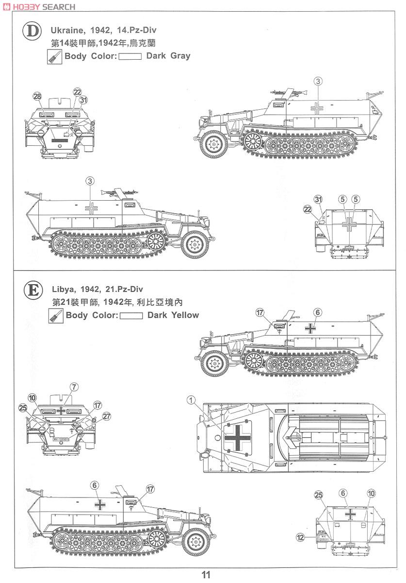 Sdkfz251/1 Type C Half-track (Plastic model) Color4