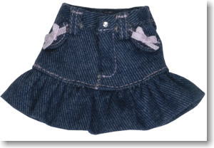 For 23cm Heart PK Denim Skirt (Blue) (Fashion Doll)