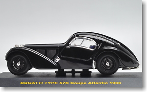 ブガッティ タイプ57S クーペ アトランティック (1938) (ブラック/ブルーインテリア) (ミニカー)