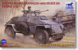 独Sd.kfz221軽偵察装甲車4×4機銃搭載型 (プラモデル)