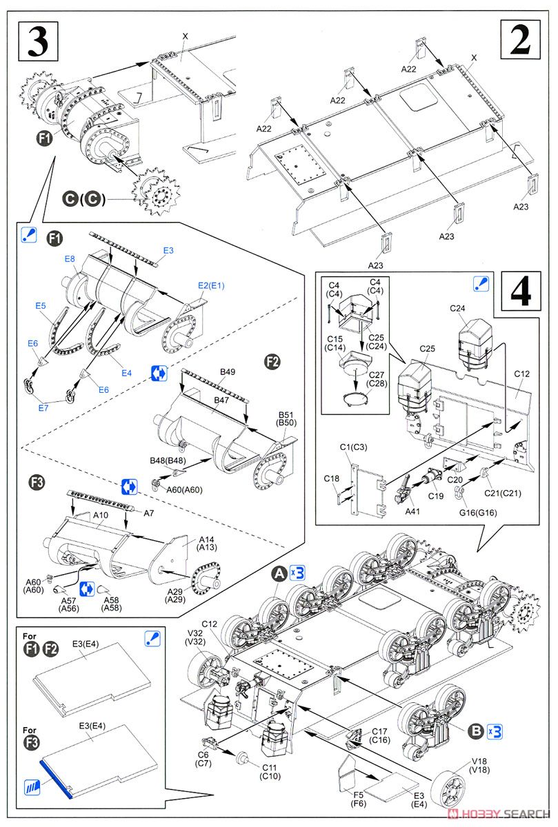 M4シャーマン中戦車 75mm砲搭載型 `ノルマンディ上陸作戦` (プラモデル) 設計図2