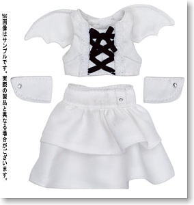 25cm Little Devil Costume (White) (Fashion Doll)