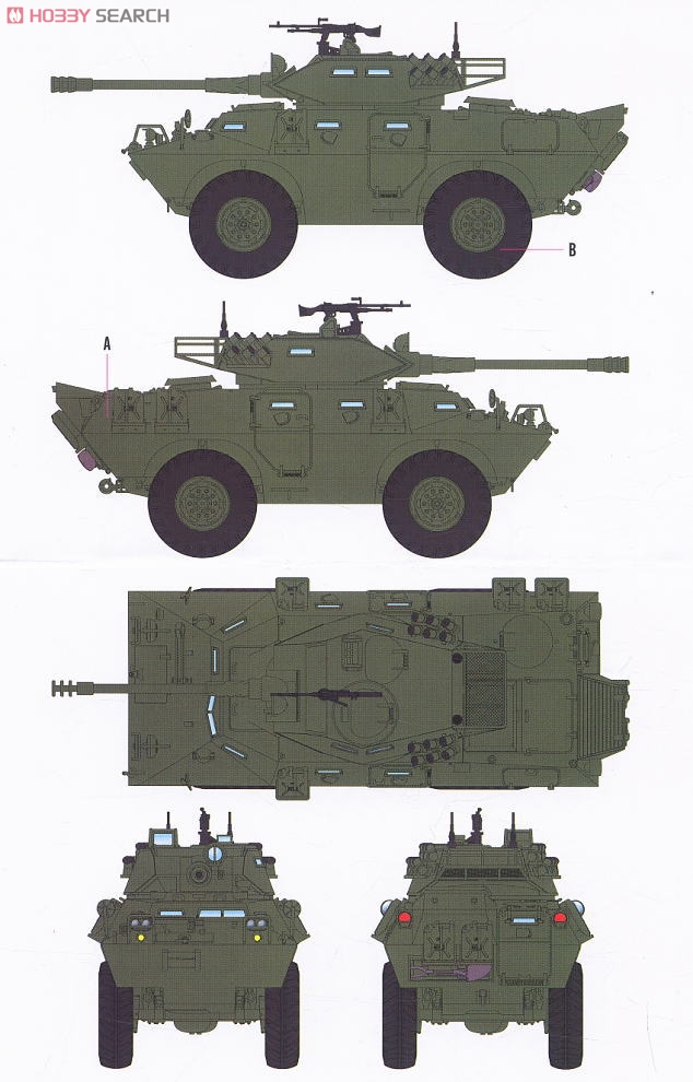 LAV-150 Commando AFV w/ Cockerill 90mm Gun (Plastic model) 塗装2