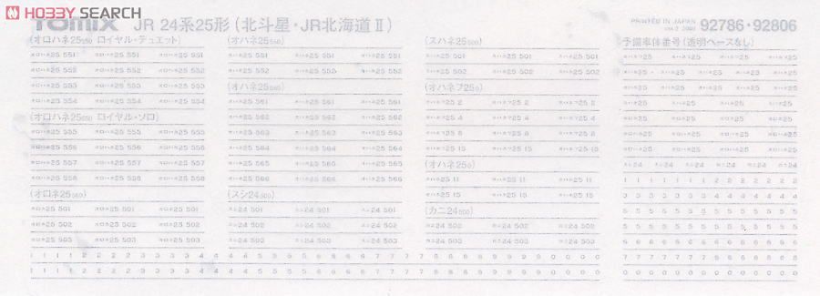 24系25形特急寝台客車 (北斗星・JR北海道仕様II) (増結・5両セット) (鉄道模型) 中身1