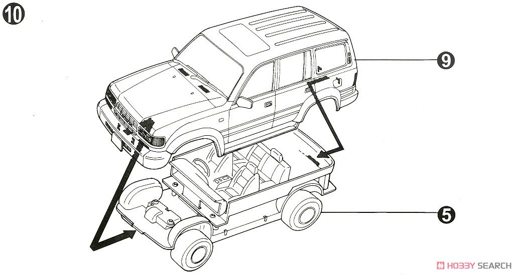 トヨタ ランドクルーザー80 バン VX リミテッド (プラモデル) 設計図5