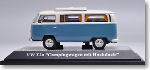VW T2-aCamping (ブルー/ホワイト) (ミニカー)