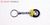 Ceramic Brake Disk Key Chain (Yellow Caliper/Omega Shape) (Diecast Car) Item picture1