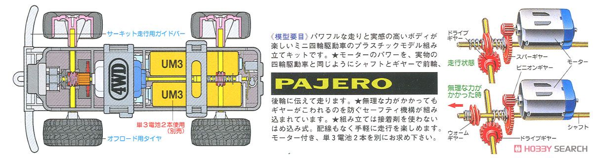 三菱パジェロ V6 3500 (ミニ四駆) 解説2