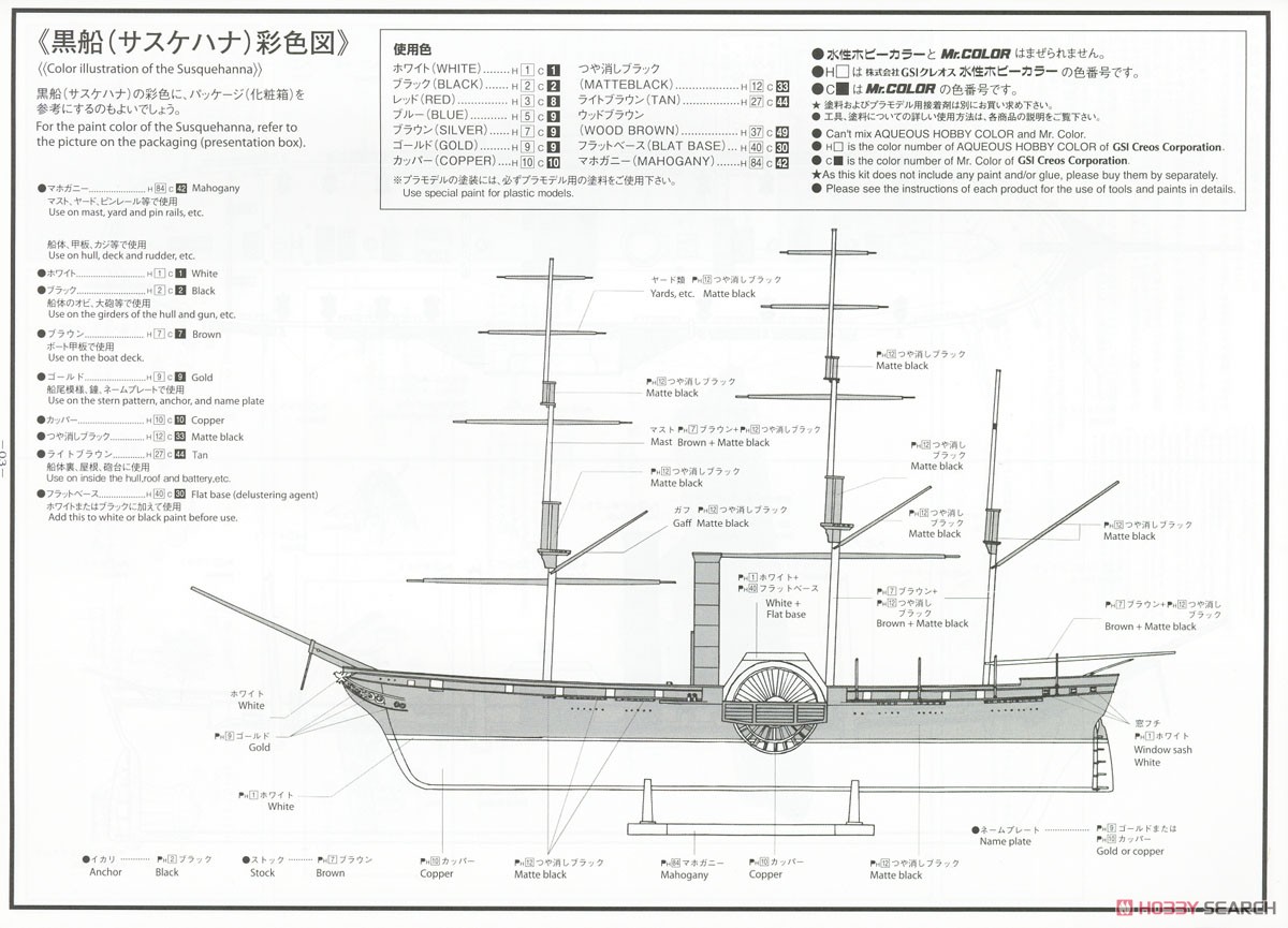 黒船 (サスケハナ) (プラモデル) 塗装1