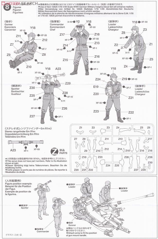 ドイツ 3.7cm 対空機関砲 37型・クルーセット (プラモデル) 設計図4