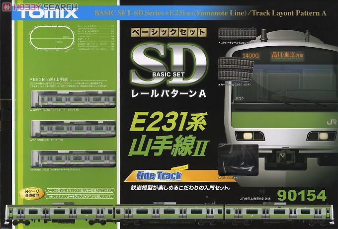 Basic Set SD Series E231-500 (Yamanote Line) II (Fine Track, Track Layout Pattern A) (Model Train) Package1