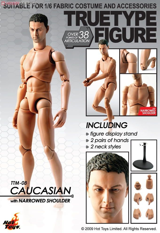 Hot Toys TrueType - Caucasian Male (New Generation Narrow Shoulders Version) Item picture1