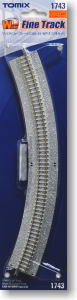 Fine Track Wide PC Curved Track C354-45-WP(F) (Set of 2) (Model Train)