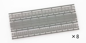 Walls for Wide Tracks S140 (Balustrades, Sidewalls, & Fences * 8 each) (Model Train)