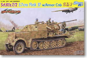 WW.II German Sd.Kfz.7/2 8t Half-track 3.7cm Flak37 AA Gun (Plastic model)