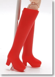 Long Boots Small (Red) (Fashion Doll)