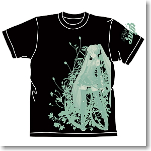 Hatsune Miku -Project DIVA- Miku T-shirt Black S (Anime Toy)