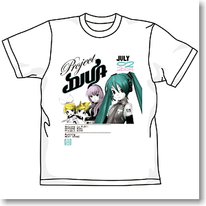 Hatsune Miku -Project DIVA- Miku Tour T-shirt White L (Anime Toy)