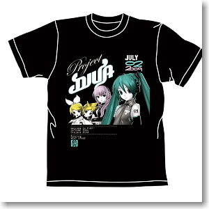 Hatsune Miku -Project DIVA- Miku Tour T-shirt Black XL (Anime Toy)