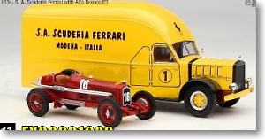 アルファロメオ 500 トランスポーター (1936/スクーデリア フェラーリ)+レーシングカーセット (ミニカー)