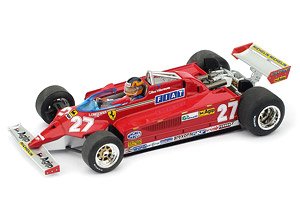 フェラーリ 126CK ターボ 1981年モンテカルロGP 優勝 #27 G.Villeneuve ドライバーフィギュア付 (ミニカー)
