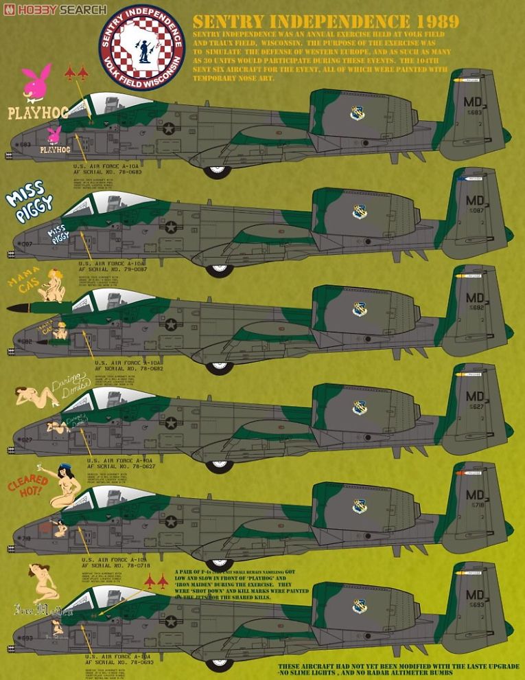 A-10 A/C 第104戦闘飛行隊 `フリーステイト ホッグ` 1989-2009 (プラモデル) 商品画像2