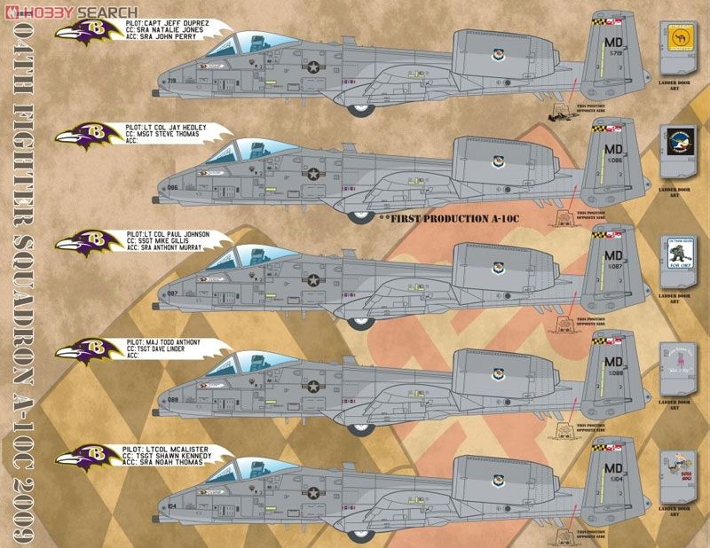 A-10 A/C 第104戦闘飛行隊 `フリーステイト ホッグ` 1989-2009 (プラモデル) 商品画像5
