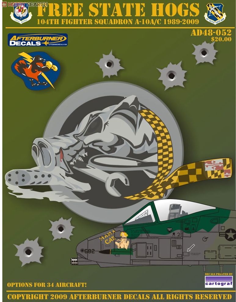 A-10 A/C 第104戦闘飛行隊 `フリーステイト ホッグ` 1989-2009 (プラモデル) 商品画像7