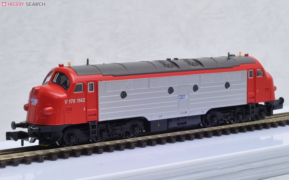 NOHAB ディーゼル機関車 BOB V170 No.1142 (赤/銀/BOBロゴ(青)) ★外国形モデル (鉄道模型) 商品画像2