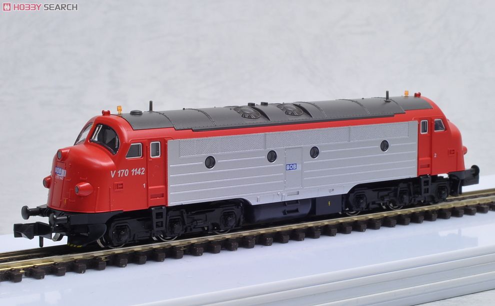 NOHAB ディーゼル機関車 BOB V170 No.1142 (赤/銀/BOBロゴ(青)) ★外国形モデル (鉄道模型) 商品画像3