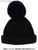 ポンポン付きニット帽子 (ブラック) (ドール) 商品画像1