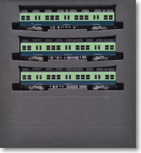 Keihan Series 2400 Second Edition Old Color Additional Three Middle Car Set (Trailer Only) (Add-on 3-Car Set) (Pre-colored Completed) (Model Train)