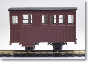 Narrow Free Style Passenger Car Wood Body Type (Brown) (Model Train)