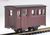 Narrow Free Style Passenger Car Wood Body Type (Brown) (Model Train) Item picture3