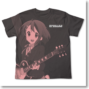 けいおん！ 平沢唯オールプリントTシャツ CHARCOAL XL (キャラクターグッズ)
