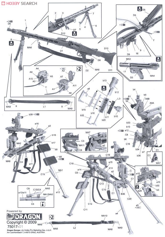 German MG42 w/Tripod (Plastic model) Assembly guide1