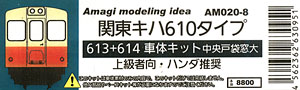 関東キハ610タイプ (613+614 車体キット・中央戸袋窓大) (2両・組み立てキット) (鉄道模型)