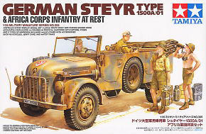 ドイツ大型軍用乗用車 シュタイヤー 1500A/01・アフリカ軍団休息セット (プラモデル)