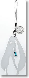 Hatsune Miku Silhouette Strap (Gray) (Anime Toy)