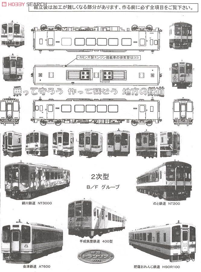 1/80(HO) Noto Railway Type NT200 Style Plastic Base Kit (1-Car Unassembled Kit) (Model Train) 設計図2
