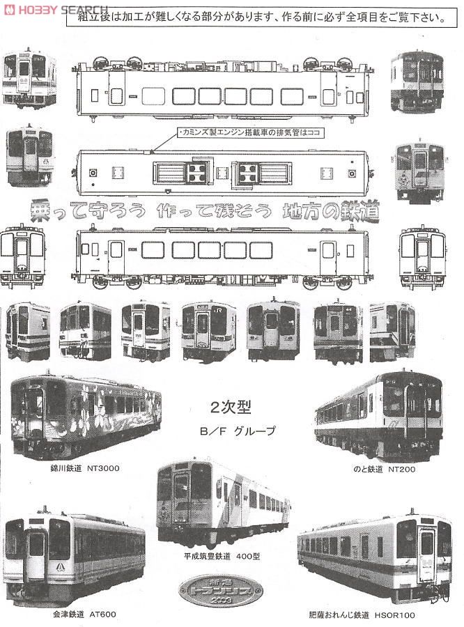 1/80(HO) Hisatsu Orange Railway DMU TYpe HSOR-100 (Tenryu-Hamanako Railway DMU Type TH2100 etc.) Base Kit (1-Car Unassembled Kit) (Model Train) Assembly guide2