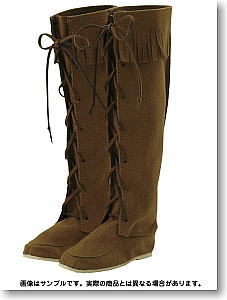 For 60cm Moccasin Boots with Fringe (Brown) (Fashion Doll)