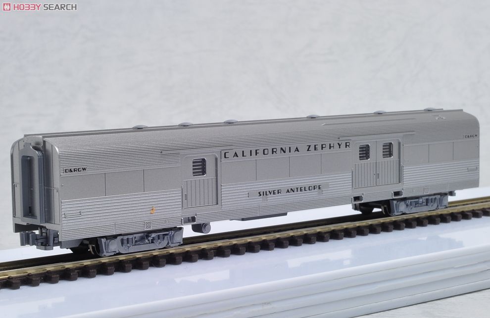 California Zepher (カリフォルニア・ゼファー客車) (銀/黒文字) (展示用線路10本入り) (11両セット) ★外国形モデル (鉄道模型) 商品画像3