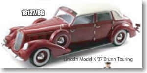 Lincoln Model K `37 Brunn Touring (バーガンディ) (ミニカー)