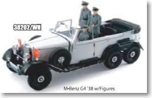 M-Benz G4 `38 w/Figures (ホワイト) (ミニカー)
