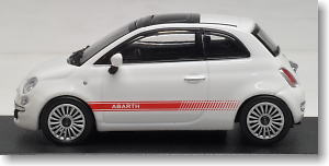 フィアット500 2007 `Abarth` (ホワイト) (ミニカー)
