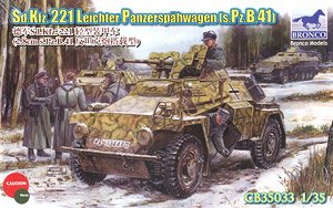 独Sd.kfz221軽装甲車28mm対戦車砲搭載sPzb.41型 (プラモデル)