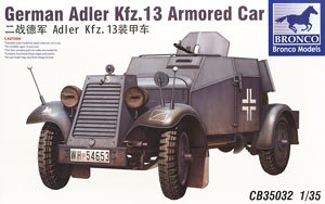 独アドラーKfz.13軽4輪装甲自動車MG機銃搭載型 (プラモデル)