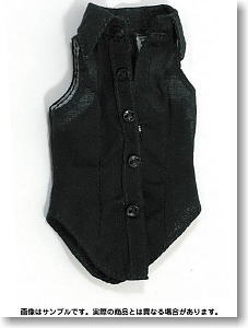 Halter-Neck Shirt (Black) (Fashion Doll)